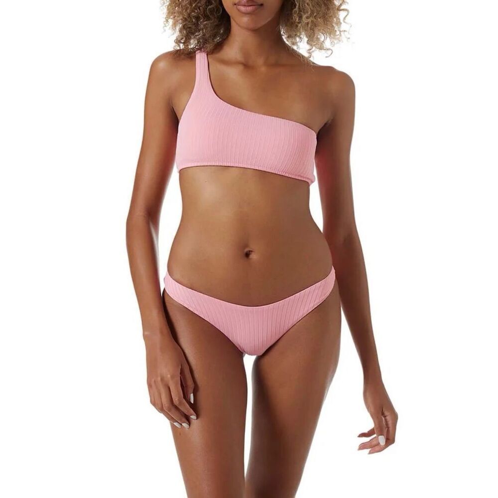 Melissa Odabash Toulouse One-shoulder Bikini | Pink in Small